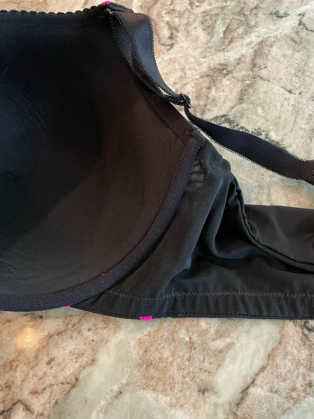 Torrid Bra Black Underwire Hot Pink Hearts 44H